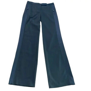 Bebe Black Y2K straight let Pant with contrast Size 4 made in USA